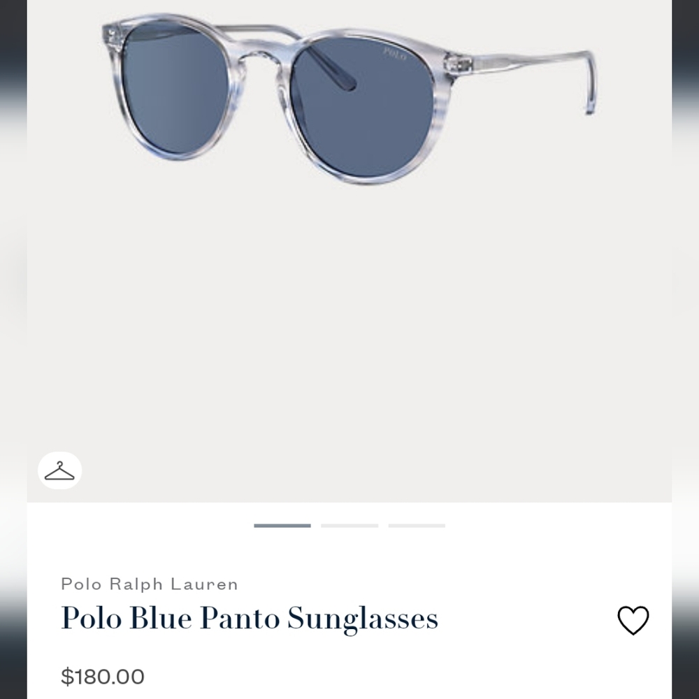 New Polo Blue Panto SunglassesStyle# 620536Unisex Acetate frame & templesTinted